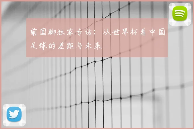 前国脚独家专访:从世界杯看中国足球的差距与未来
